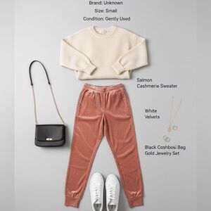 🍑 Luxe Life Joggers: Soft Salmon Velvet/Velour Pants 🍑